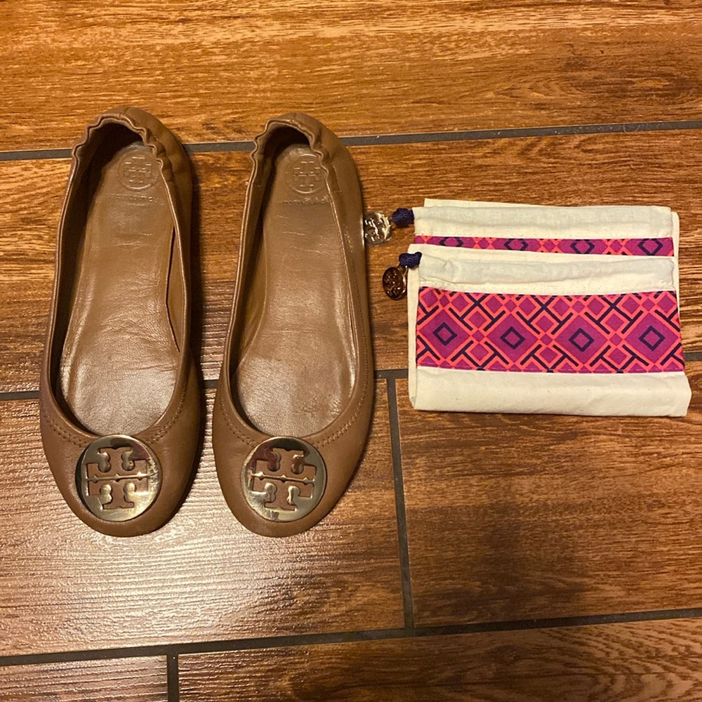 Tory Burch Minnie Travel Ballet with Leather logo 7.5